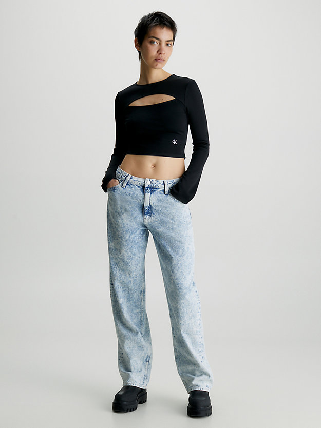 denim light jeansy straight w stylu lat 90. dla kobiety - calvin klein jeans