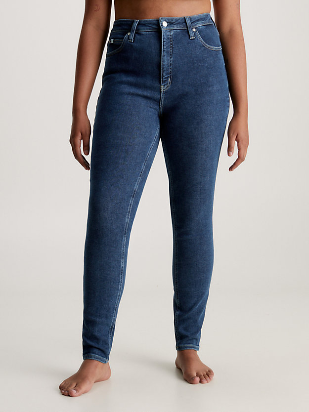 denim medium high rise skinny jeans für damen - calvin klein jeans