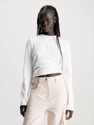 Waffle Cotton Long Sleeve Tshirt Calvin Klein® J20J222217YBI