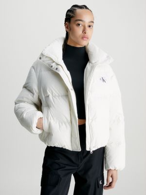 Calvin klein deals white women's coat