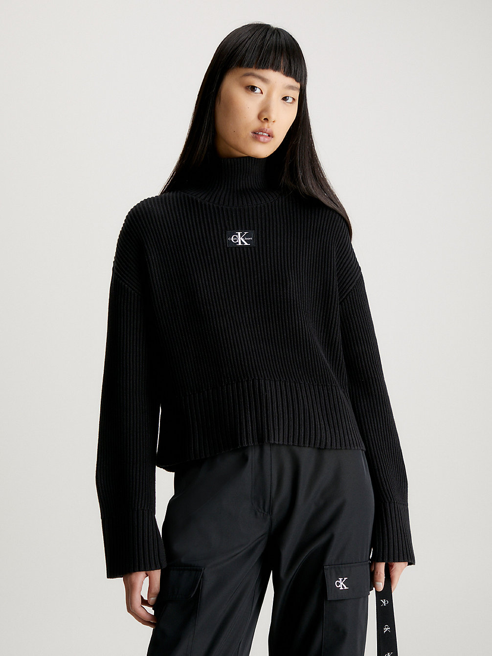CK BLACK > Swobodny Sweter Z Golfem > undefined Kobiety - Calvin Klein