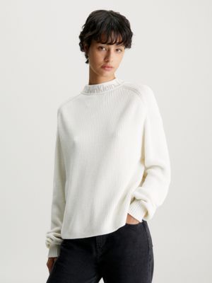 Calvin klein 2025 white jumper womens