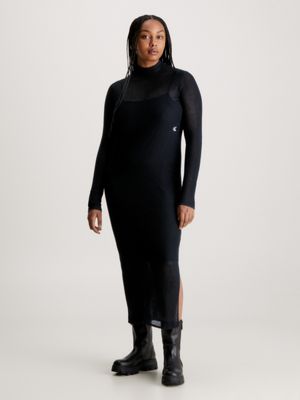 Sheer Knit Bodycon Maxi Dress Calvin Klein®