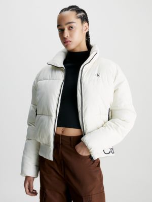 Calvin klein white hot sale puffer coat