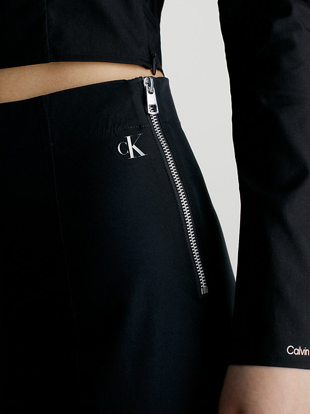 ck black slim straight trousers for women calvin klein jeans