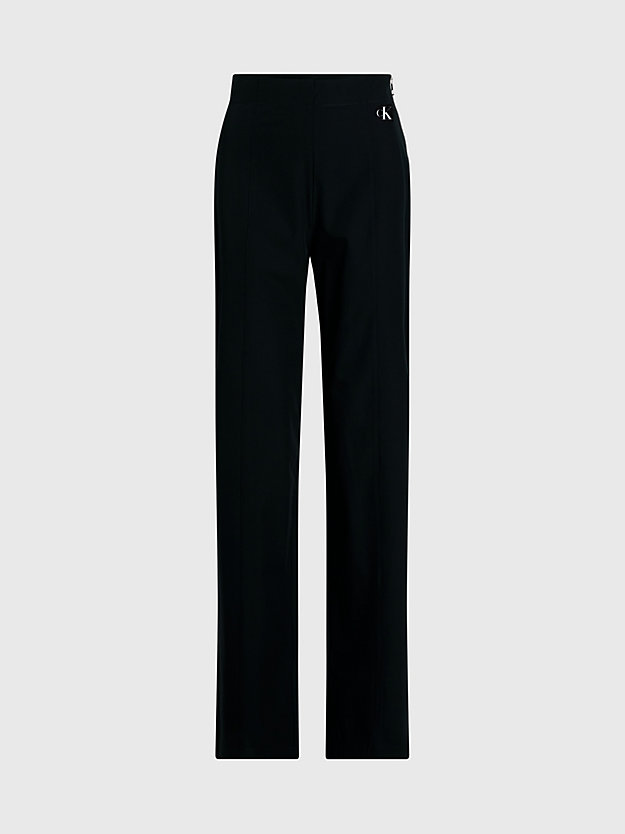 ck black slim straight trousers for women calvin klein jeans