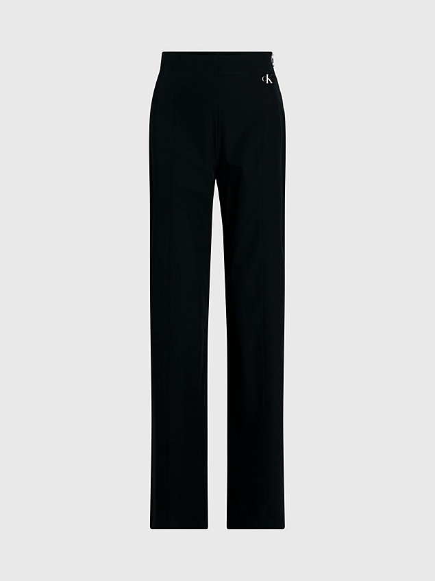 black slim straight trousers for women calvin klein jeans