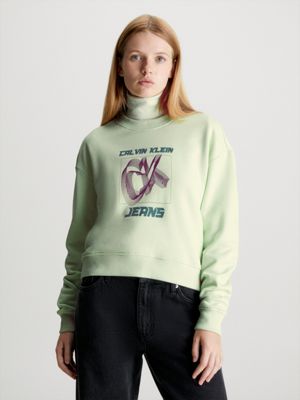 Calvin klein shop green sweatshirt