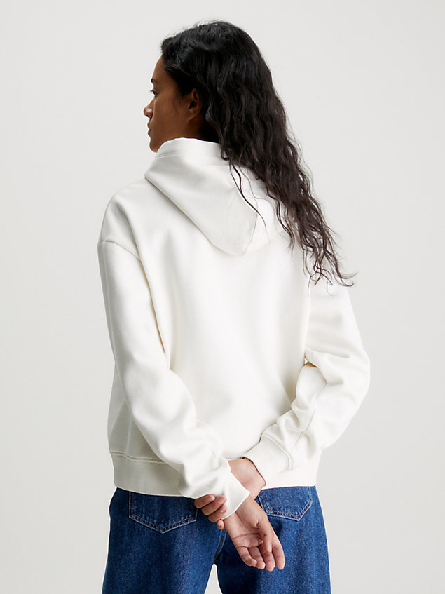 sudadera oversized con capucha y logo degradado white de mujer calvin klein jeans