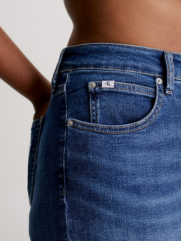denim dark jeansy high rise skinny plus size dla kobiety - calvin klein jeans
