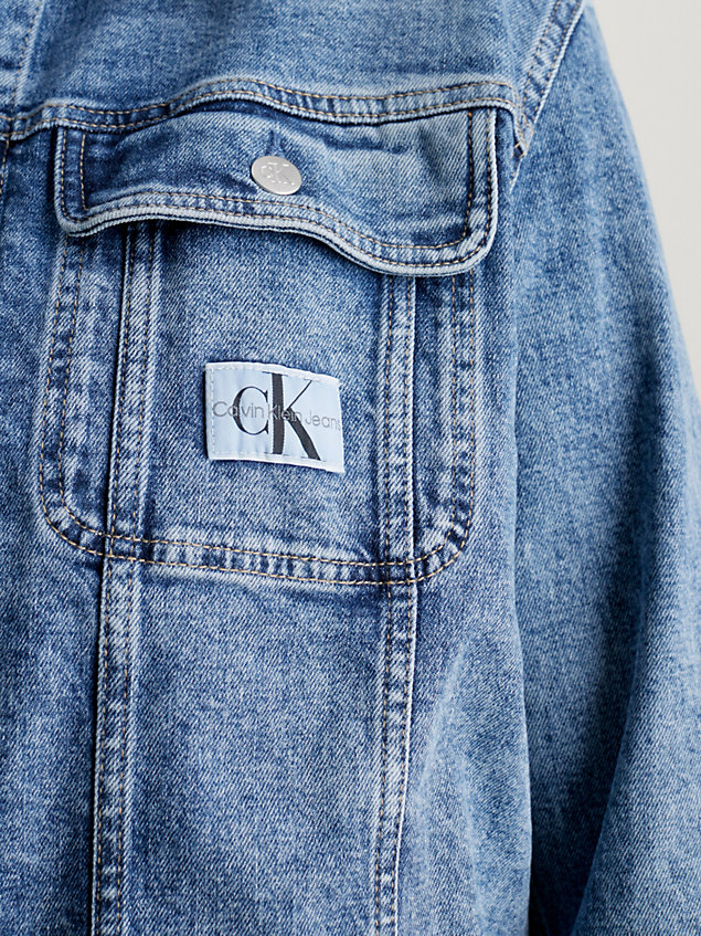 blue plus size denim jacket for women calvin klein jeans