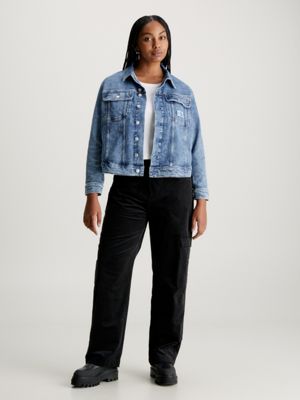 Cheap plus size denim hot sale jacket