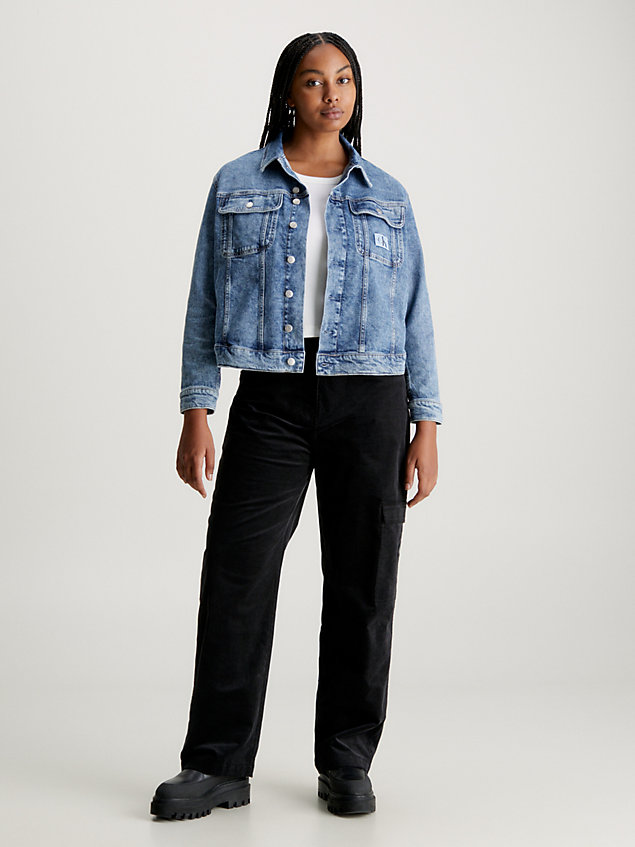 blue kurtka jeansowa plus size dla kobiety - calvin klein jeans