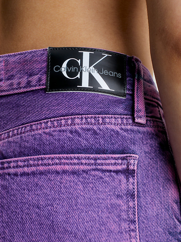 pink high rise straight jeans voor dames - calvin klein jeans