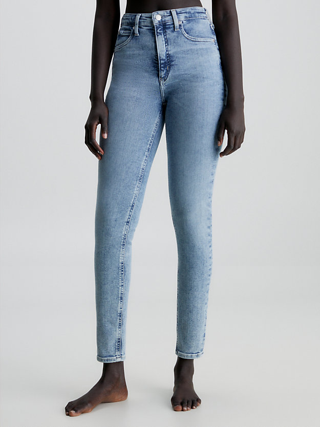 high rise skinny jeans denim medium da donna calvin klein jeans