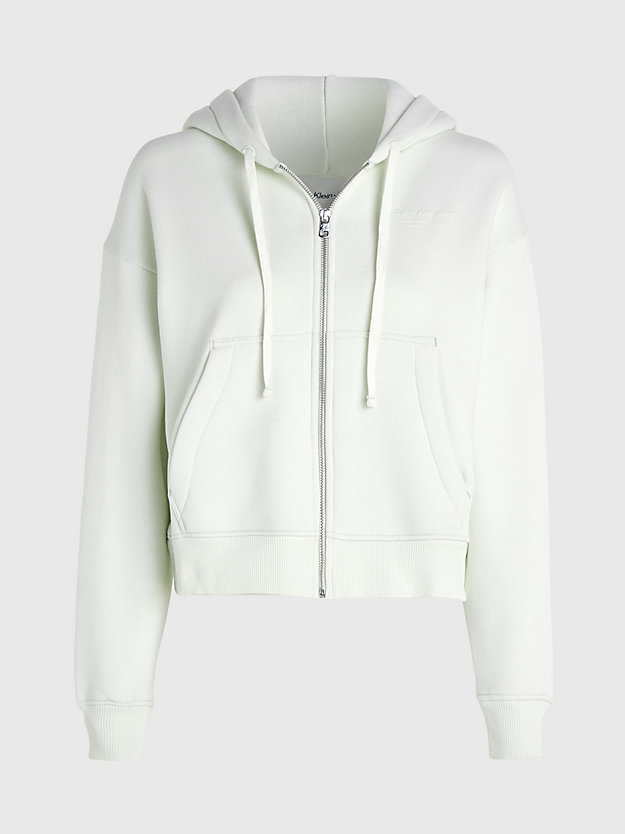 canary green back print zip up hoodie for women calvin klein jeans