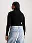 ck black gerippter rollkragenpullover in großen größen für damen - calvin klein jeans