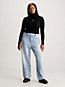 ck black gerippter rollkragenpullover in großen größen für damen - calvin klein jeans