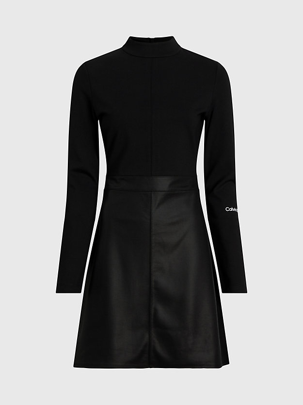 ck black plus size coated milano jersey dress for women calvin klein jeans