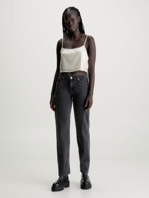 Calvin klein women's straight hot sale jeans