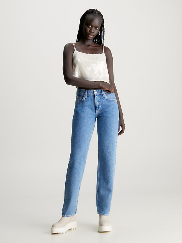 low rise straight jeans denim da donna calvin klein jeans