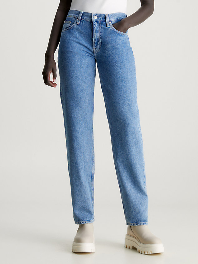denim jeansy low rise straight dla kobiety - calvin klein jeans