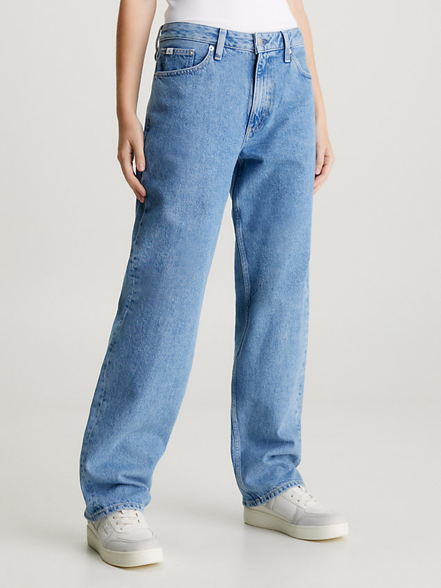 90's straight jeans denim da donna calvin klein jeans
