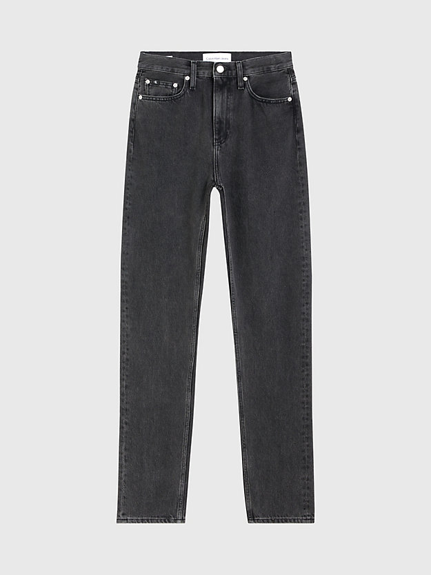 jeans slim rectos auténticos denim black de mujeres calvin klein jeans