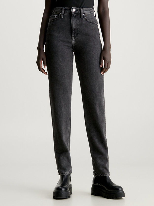 denim black authentieke slim straight jeans voor dames - calvin klein jeans