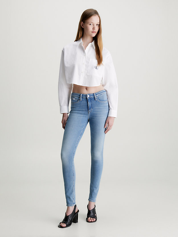 denim light mid rise skinny jeans for women calvin klein jeans