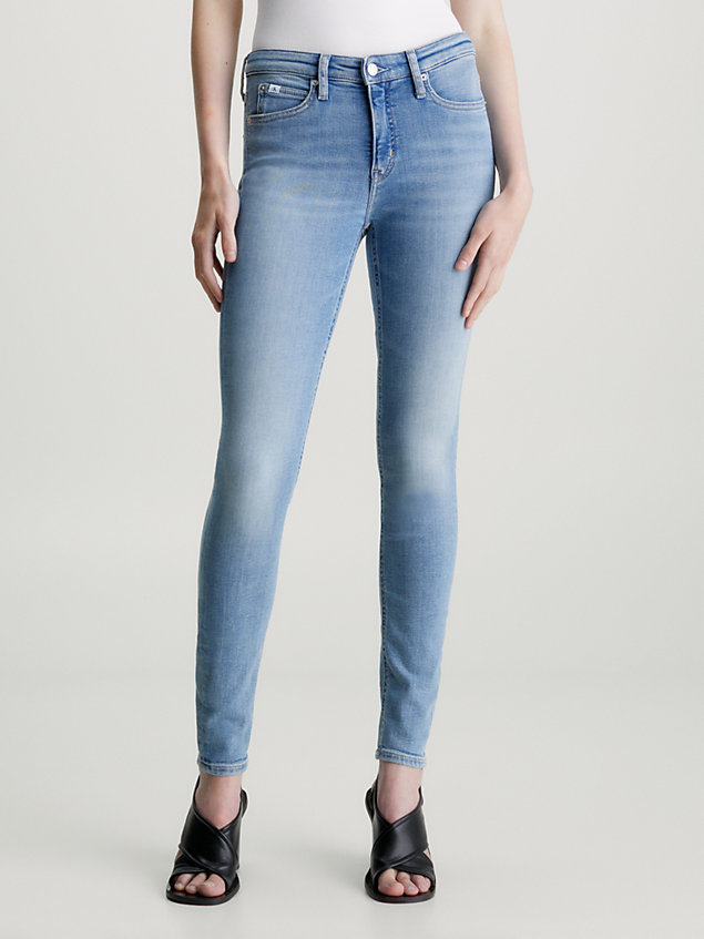 denim mid rise skinny jeans for women calvin klein jeans