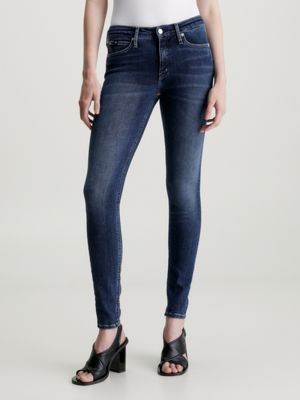 Lichtblauwe High Waist Jeans Jegging met Wassing 