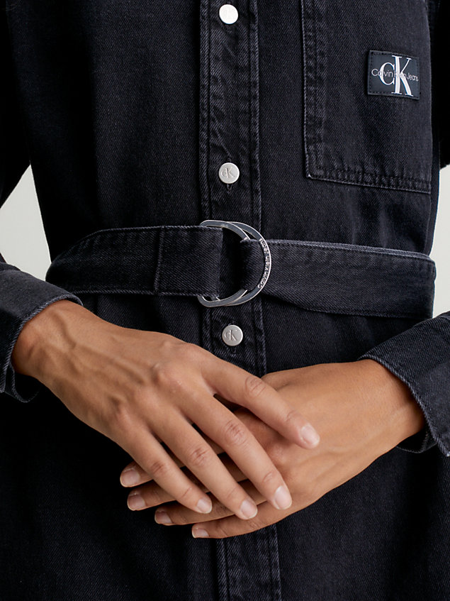 robe-chemise en jean avec ceinture denim pour femmes calvin klein jeans