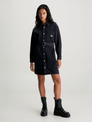 Belted Denim Shirt Dress J20J2224601BY Calvin | Klein®