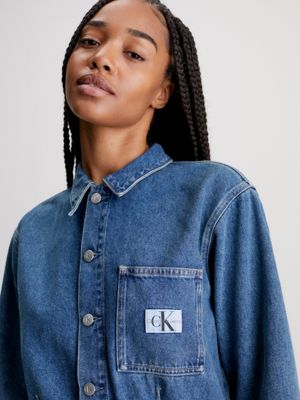 Calvin klein best sale women's denim shirt