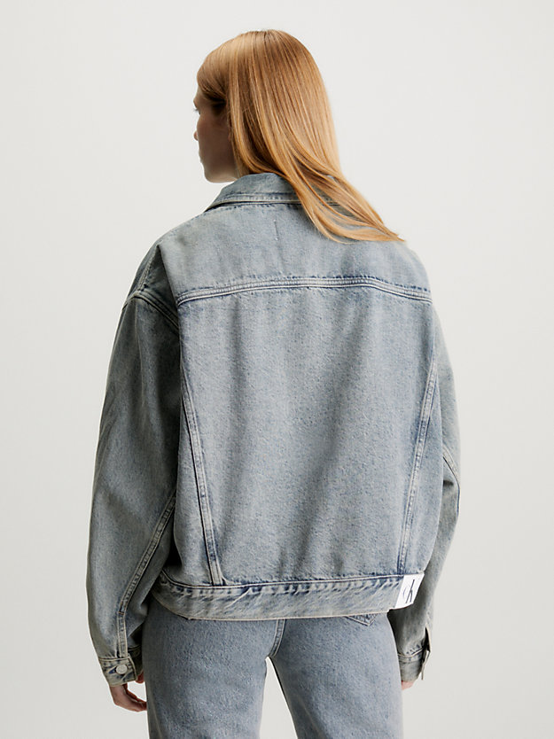denim medium boxy denim jacket for women calvin klein jeans
