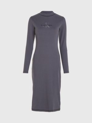 Schmal geripptes Midi-Kleid Calvin Klein® | J20J222514PT2