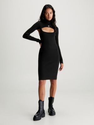 Denim Zip Up Mini Dress Klein® J20J2215021AA | Calvin
