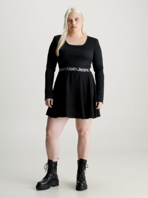 Logo Tape Long Sleeve Dress Calvin Klein® | J20J222523BEH