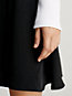 bright white / ck black kleid mit logo tape und langen ärmeln für damen - calvin klein jeans