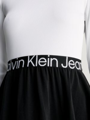 Logo Tape Long Sleeve Dress Calvin Klein®