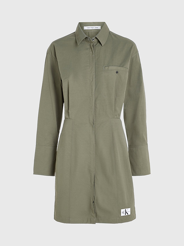 robe-chemise en nylon doux green pour femmes calvin klein jeans