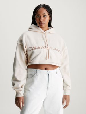 Calvin klein shop cropped hoodie