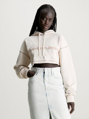 Calvin klein cropped store hoodie