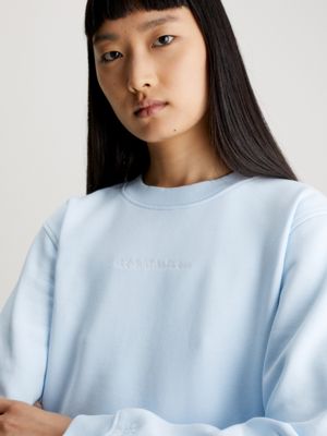 Light blue outlet calvin klein sweatshirt