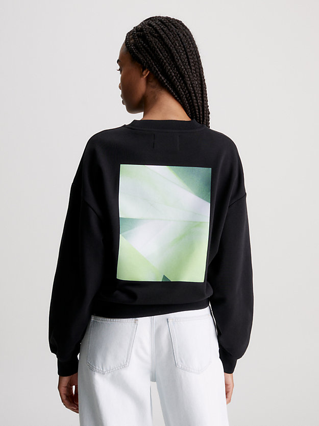 ck black relaxed sweatshirt met grafische print voor dames - calvin klein jeans