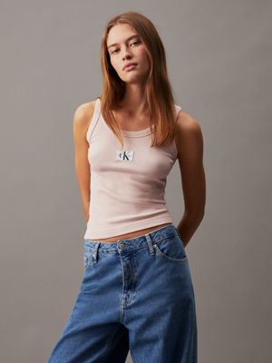 Calvin Klein Jeans K20K200193-502 Rosa - Envío gratis   ! -  textil Tops y Camisetas Mujer 30,99 €