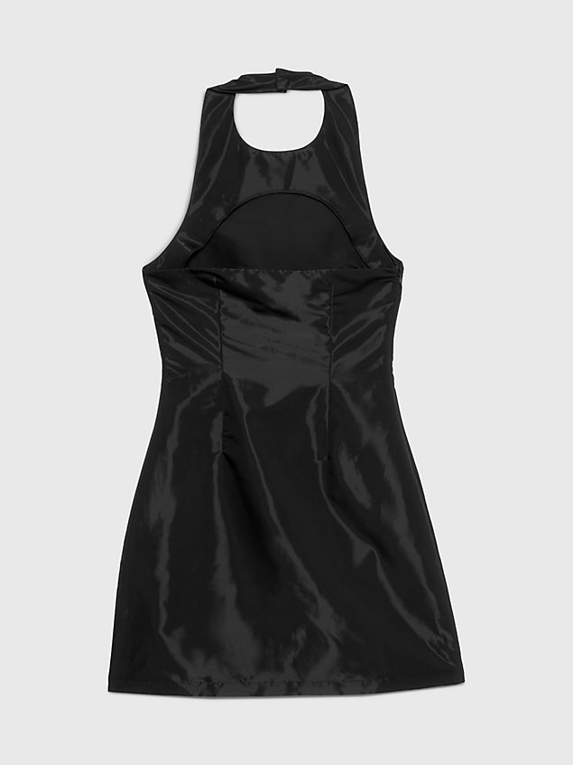 black sukienka kopertowa z dekoltem halter dla kobiety - calvin klein jeans