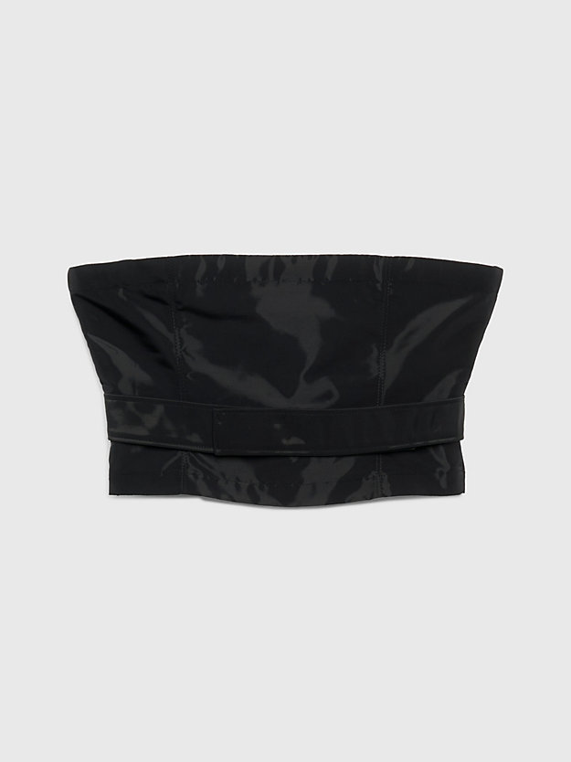 ck black zip up corset top for women calvin klein jeans