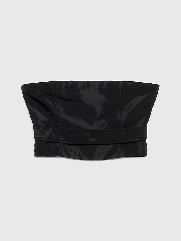 black korsett-top mit reißverschluss für damen - calvin klein jeans